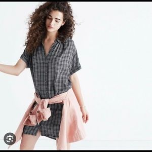 Madewell central shirt dress in Thompson plaid